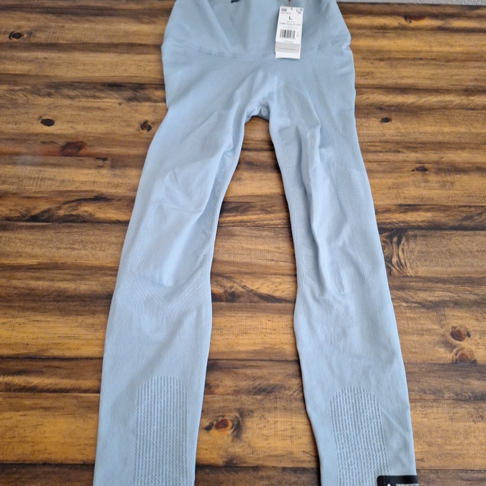 NWT Adidas Tight Fit High Rise 7/8 Magic Grey Women's Training Tights Large